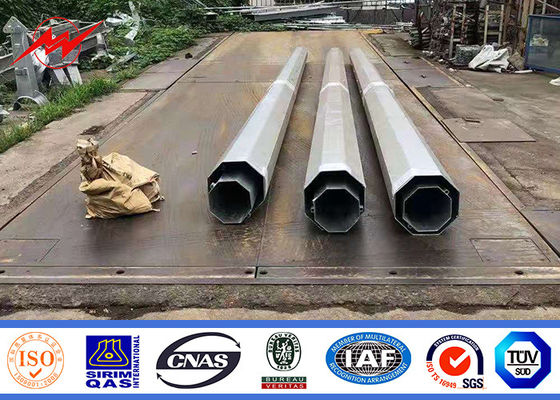 69kv 60ft 65ft 70ft فولاد Utility Poles توزیع گالوانیزه سنتی