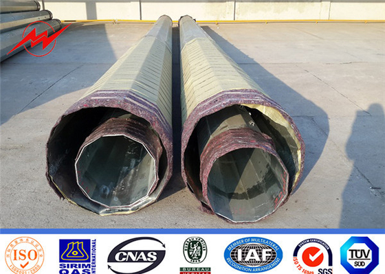 قطب انتقال برق فولاد الکتریکی 70-120FT قطب انتقال برق فلزی 1200kg