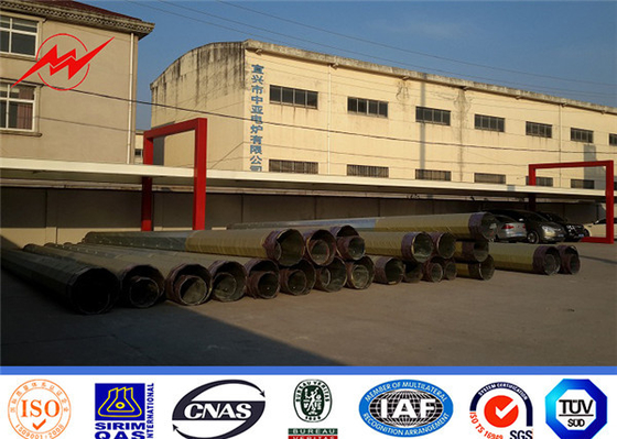 قطب برق فولاد لوله ای 138KV برای خط انتقال برق 1 میلی متر تا 36 میلی متر