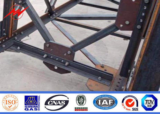 پایه چراغ خیابانی 220KV ASTM A123 گالوانیزه پایه چراغ خیابانی 10 متری