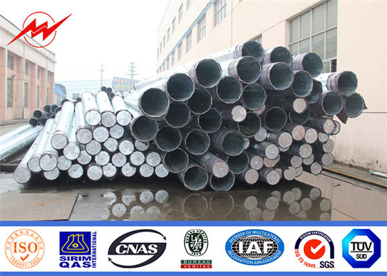 25ft - 45ft 15kv قطب قدرت الکتریکی 500kgf بار هشت ضلعی شیب داغ گالوانیزه