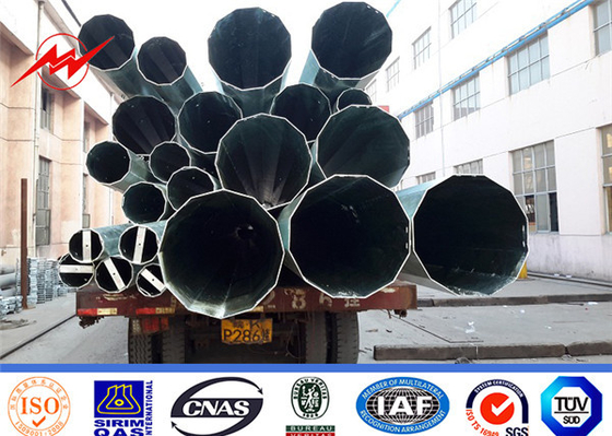 69kv قطب فولاد گالوانیزه Ngcp خط انتقال قدرت 22m 20kn
