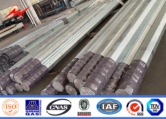 گیربکس قطب برقی لوله ای فولادی حرفه ای Astm A123 گالوانیزه Gr65