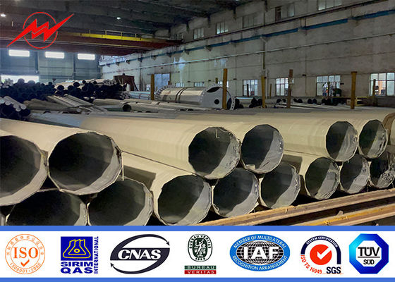 قطب برق فولادی 14 متری با جوش بی درهم برای جذابیت زیبایی در فیلیپین