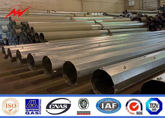 60ft گالوانیزه فولاد لوله ای ابزار قطب برق فلز قدرت تلسکوپی