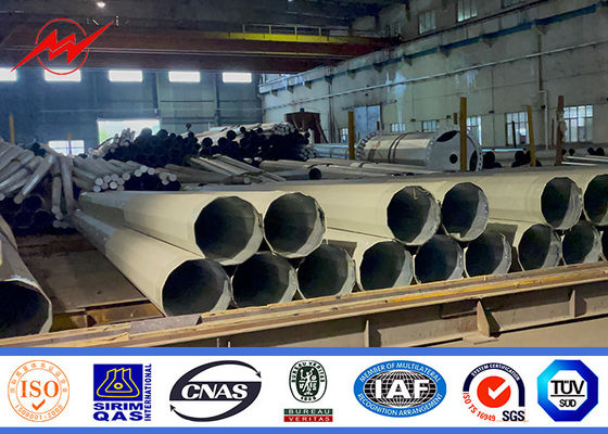 قطب برق فولادی 14 متری با جوش بی درهم برای جذابیت زیبایی در فیلیپین