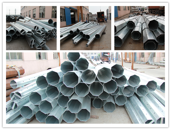 80ft 3Sections 1200kg/1680kg/2000kg Philippines NGCP Standard ستون قطب های برقی برقی 0