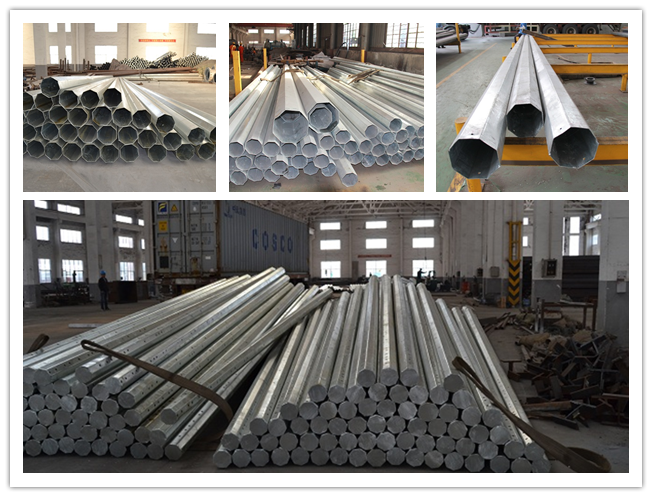 80ft 3Sections 1200kg/1680kg/2000kg Philippines NGCP Standard ستون قطب های برقی برقی 1