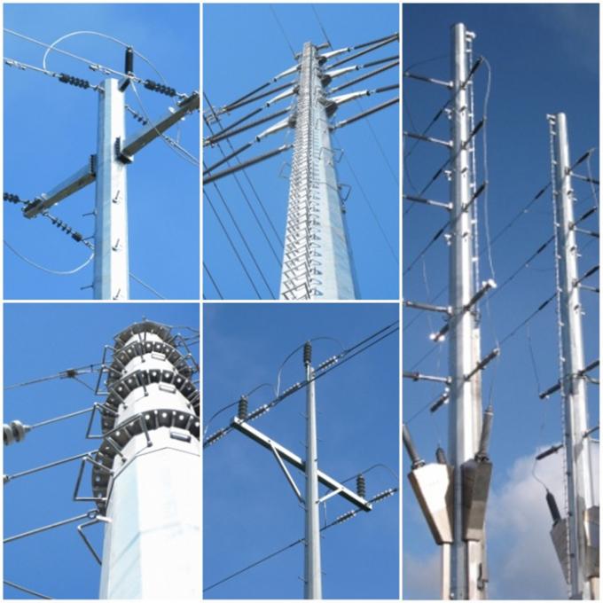 تیرهای برق تک قطبی خطوط انتقال 138 کیلوولت 90FT 80FT 0