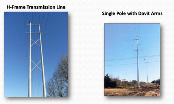 تیرهای برق تک قطبی خطوط انتقال 138 کیلوولت 90FT 80FT 1